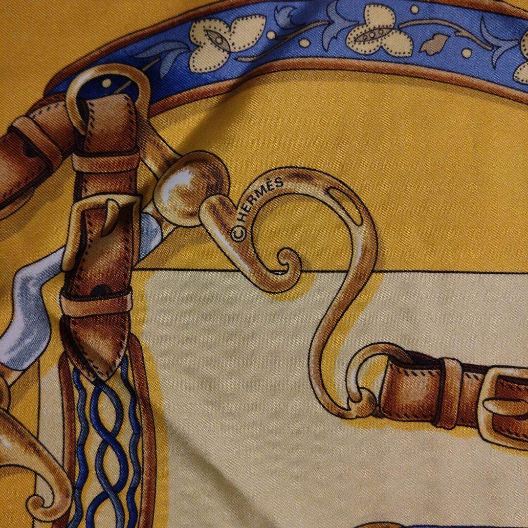 エルメス　Hermès　大判スカーフ　カレ90　フェスティバル　イエロー