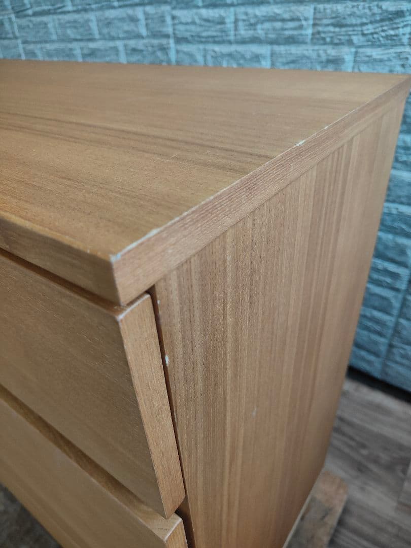 MUJI 無印良品 廃盤品 チェスト 4段 タモ材