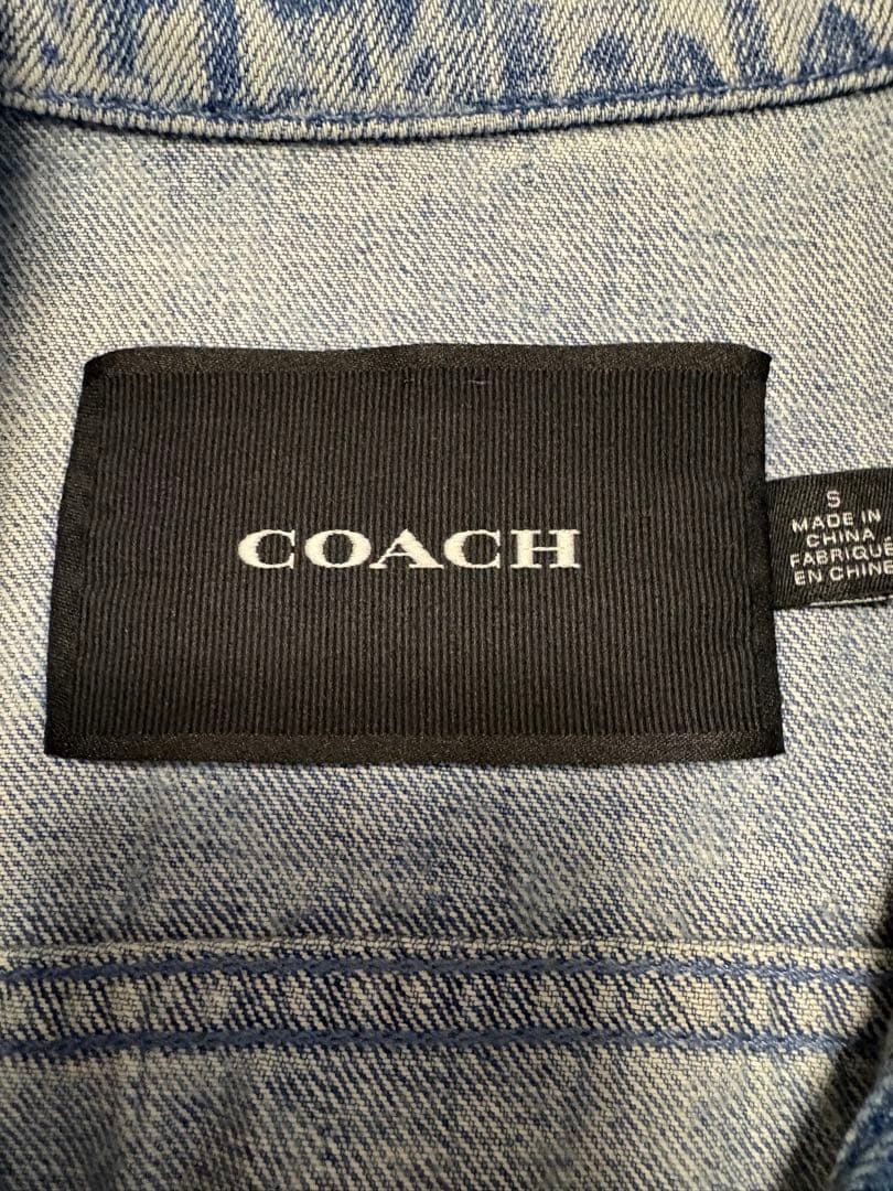 COACH ロゴパターン デニムジャケット S