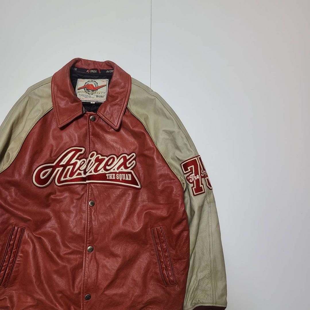 t*＊様 AVIREX ゴーラーズ レザージャケット 75周年記念 黒 2XL