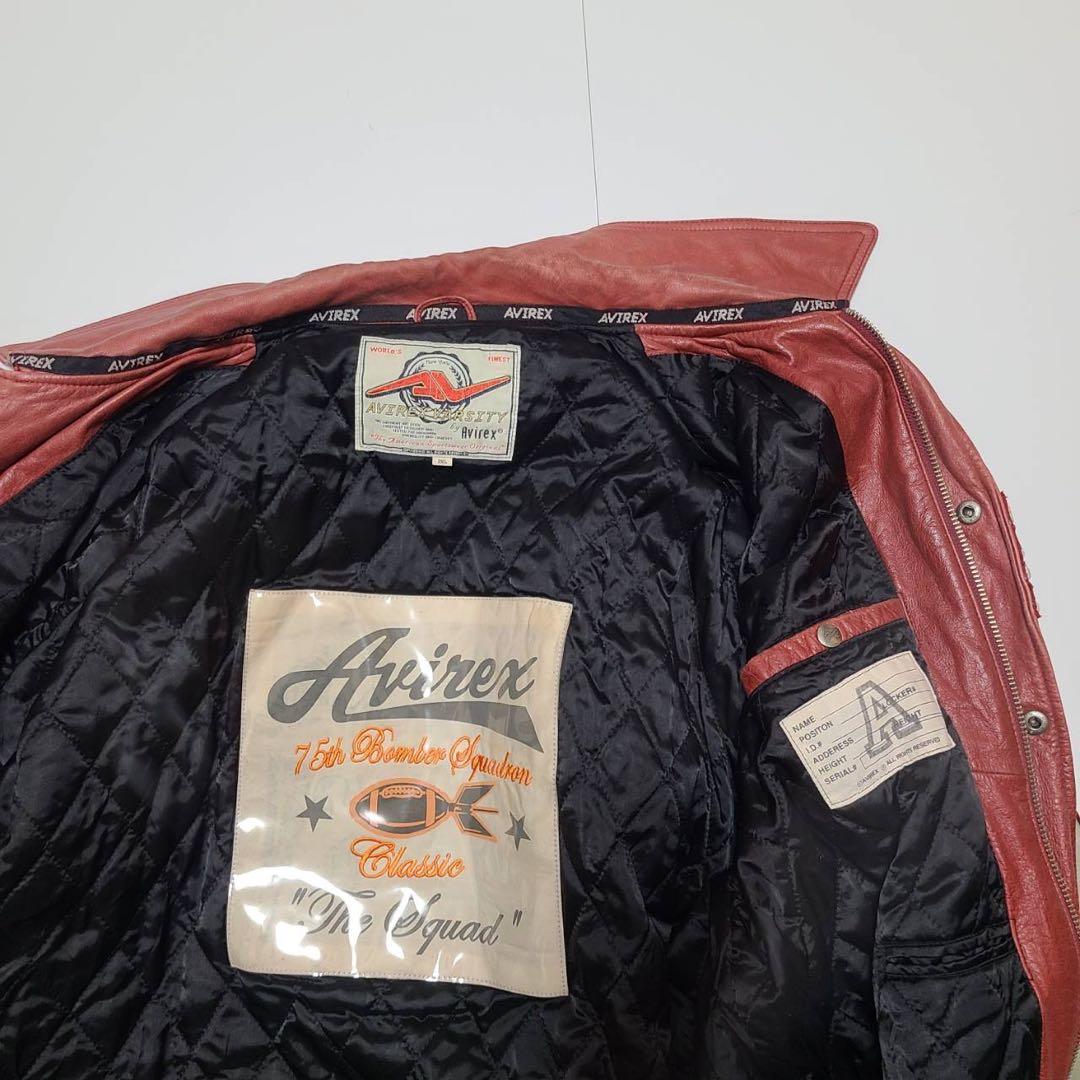 t*＊様 AVIREX ゴーラーズ レザージャケット 75周年記念 黒 2XL