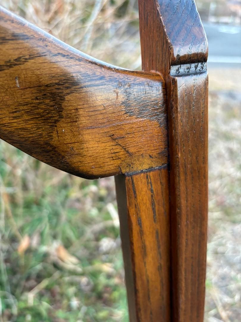 三越ブルージュ/カントリーハウス　ダイニングチェア③ヴィンテージ　オーク材