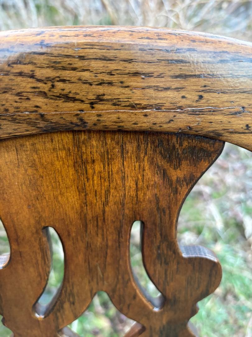 三越ブルージュ/カントリーハウス　ダイニングチェア③ヴィンテージ　オーク材