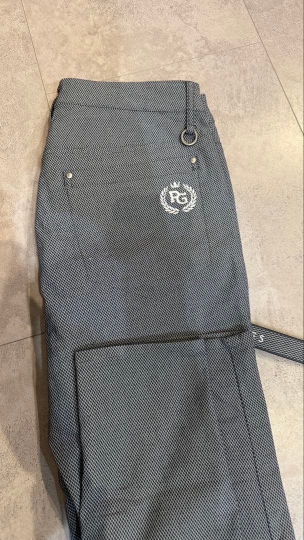 パーリーゲイツ アウターコットンニット、パンツ２点セット