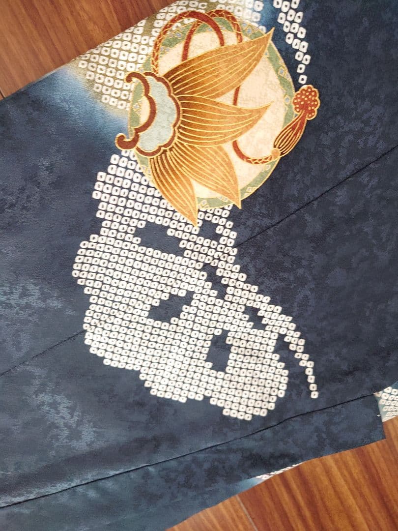 正絹　美品 男の子 お宮参り着物 掛け着 産着