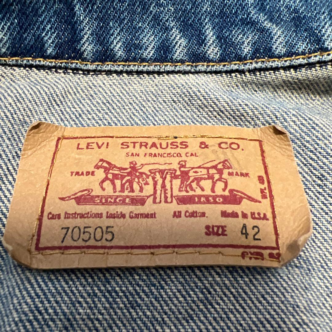 【Levi’s】70505 90s USA製 42 デニムジャケット 4th