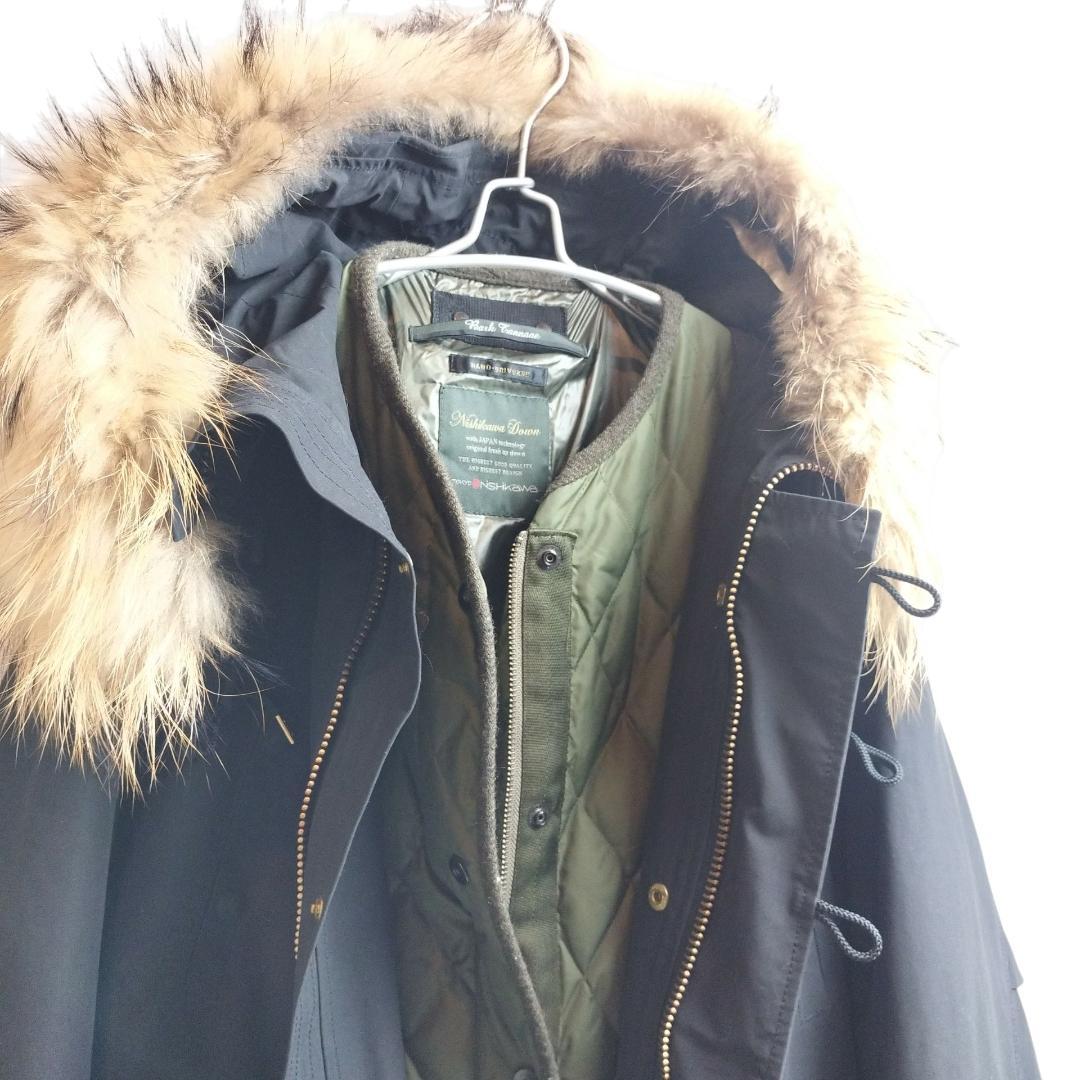 高級 西川 ダウンジャケット N3B Down JKT NANO UNV. M