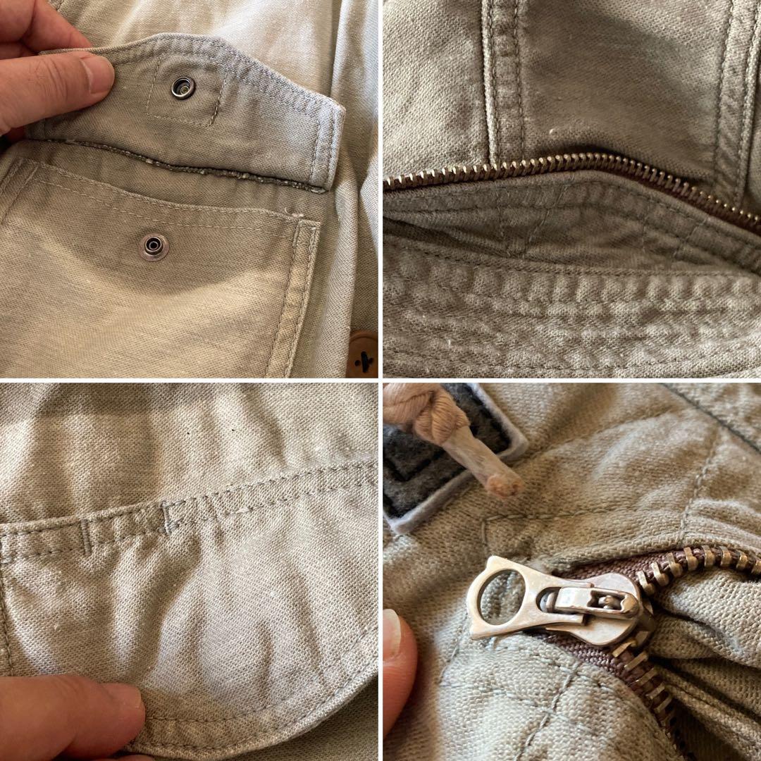 ハリウッドランチマーケット　ミリタリージャケット　　ボア　赤　毛糸