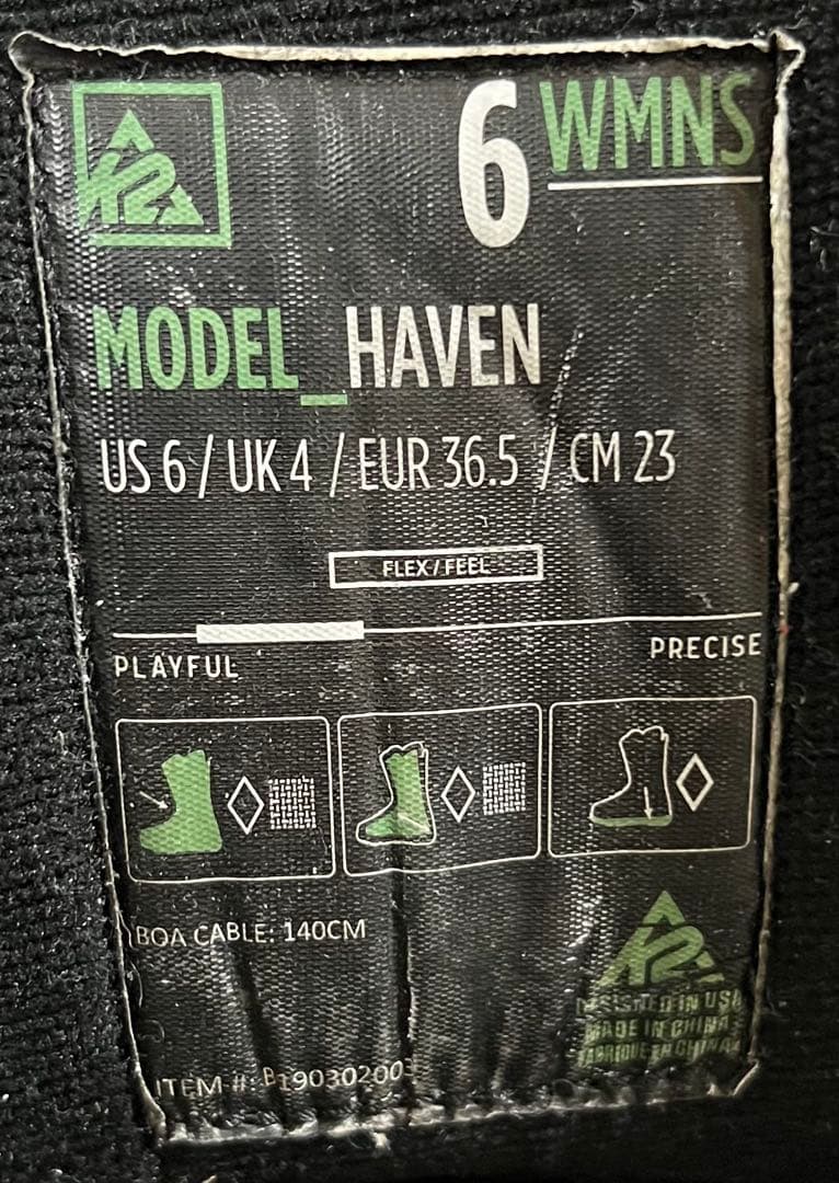 【即日発送】スノボブーツ　K2 ケーツー HAVEN ヘブン 23.0cm