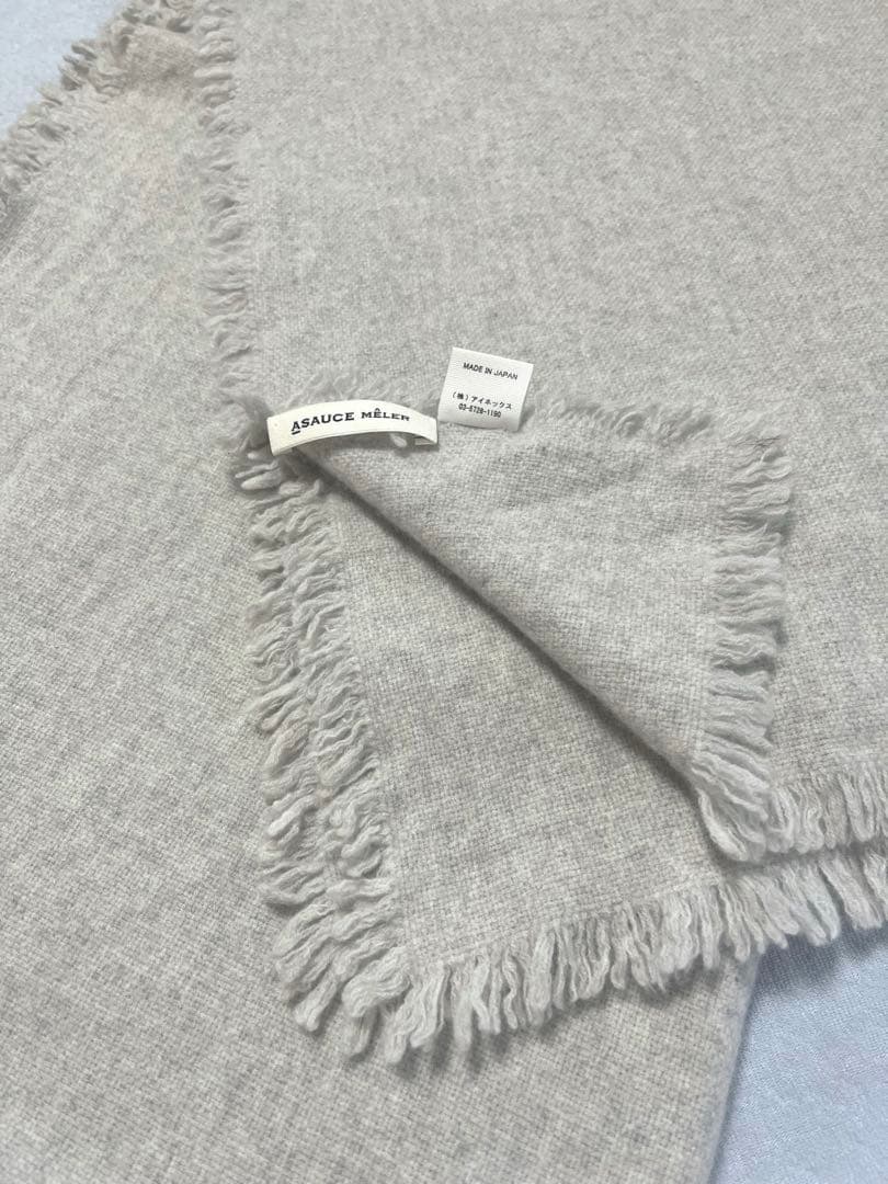 ASAUCE MELER ⭐︎アソースメレウールストール　ライトグレー