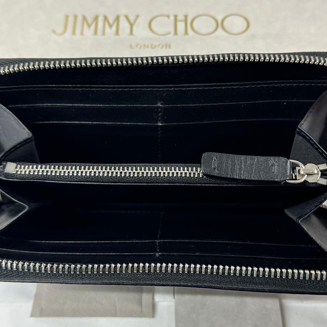 新品同様‼️ ジミーチュウ　財布　長財布　スター　スタッズ　ラウンドファスナー