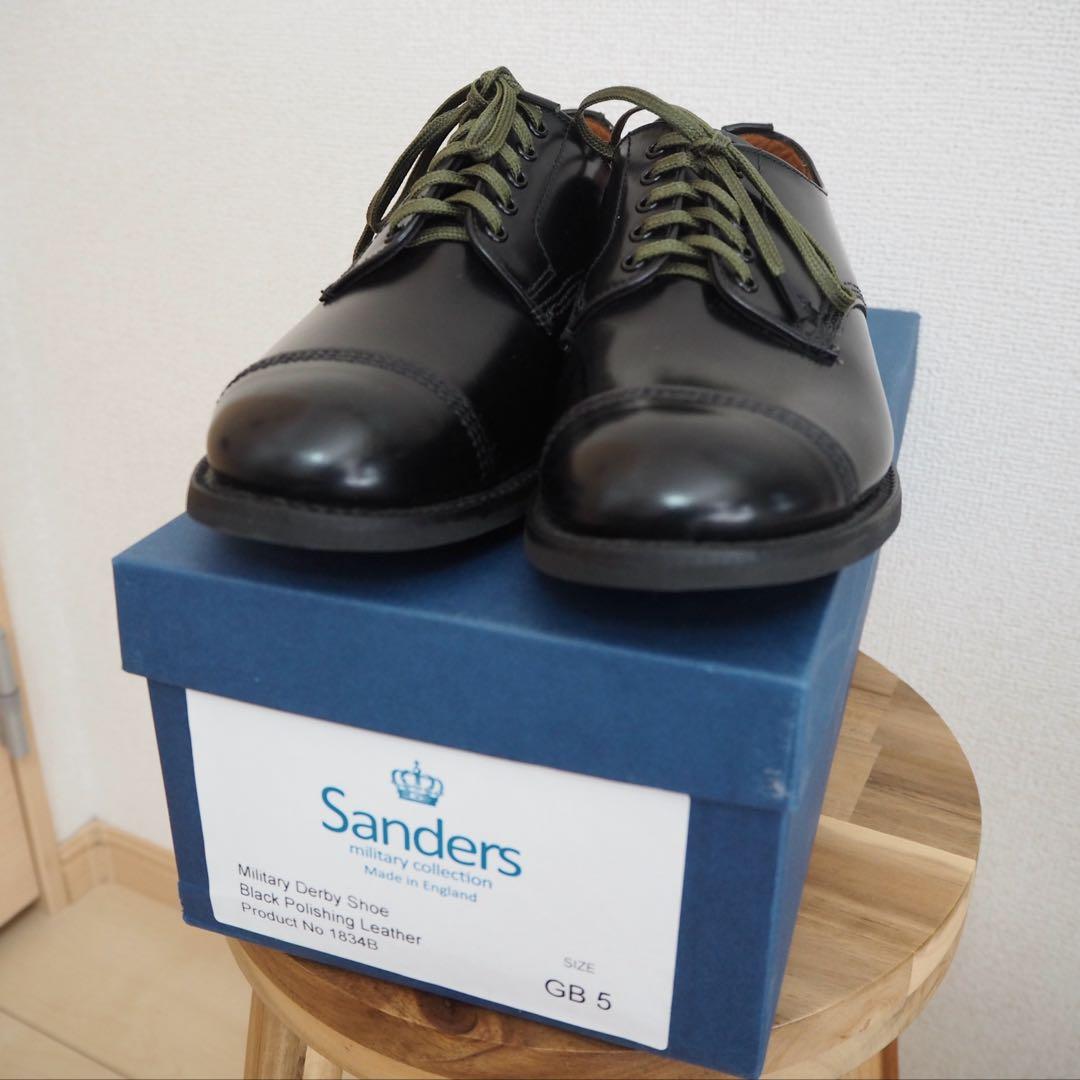 【未使用】sanders MILITARY DERBY SHOE uk5