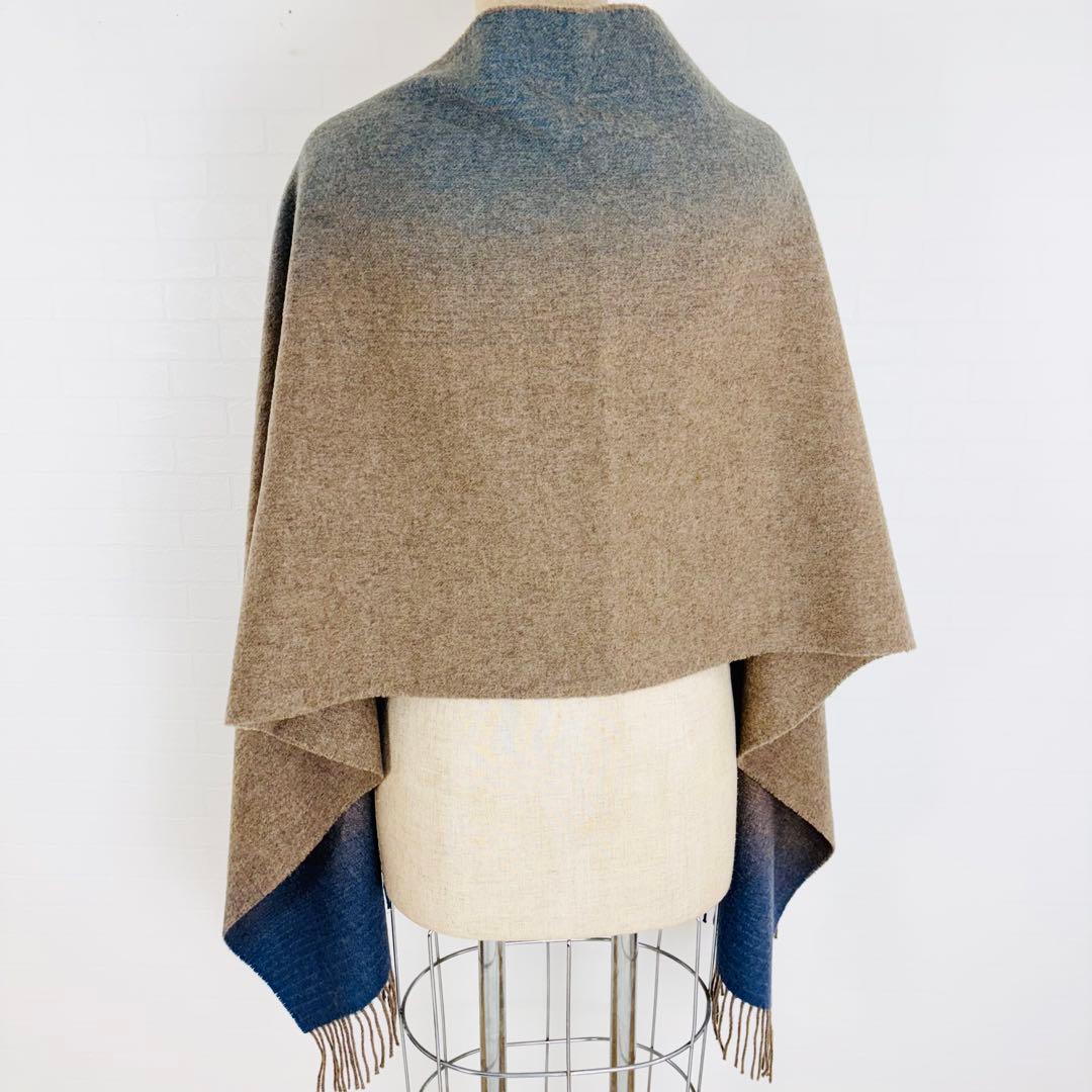 1834【極美品】ジョンストンズ 中判ストール カシミヤ100% グラデーション