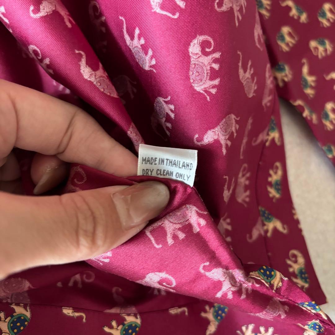 【新品】JIM THOMPSON ジムトンプソン　パジャマ　シルク100% 象