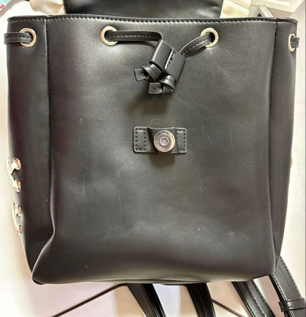 DimMoir HeartCoreミニフリルリュック　Black×White