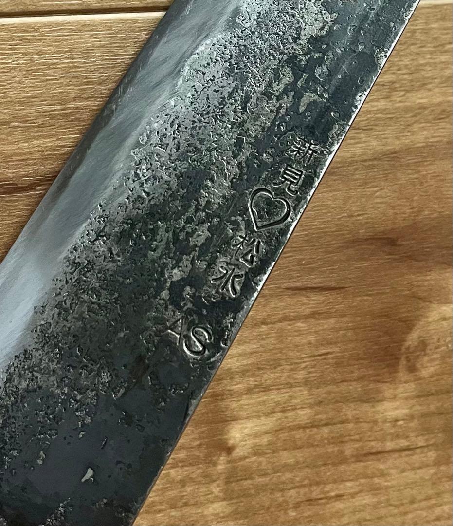 武田刃物　AS 新見　松水　牛刀　尺　300mm 包丁　青紙スーパー　備中　刃物