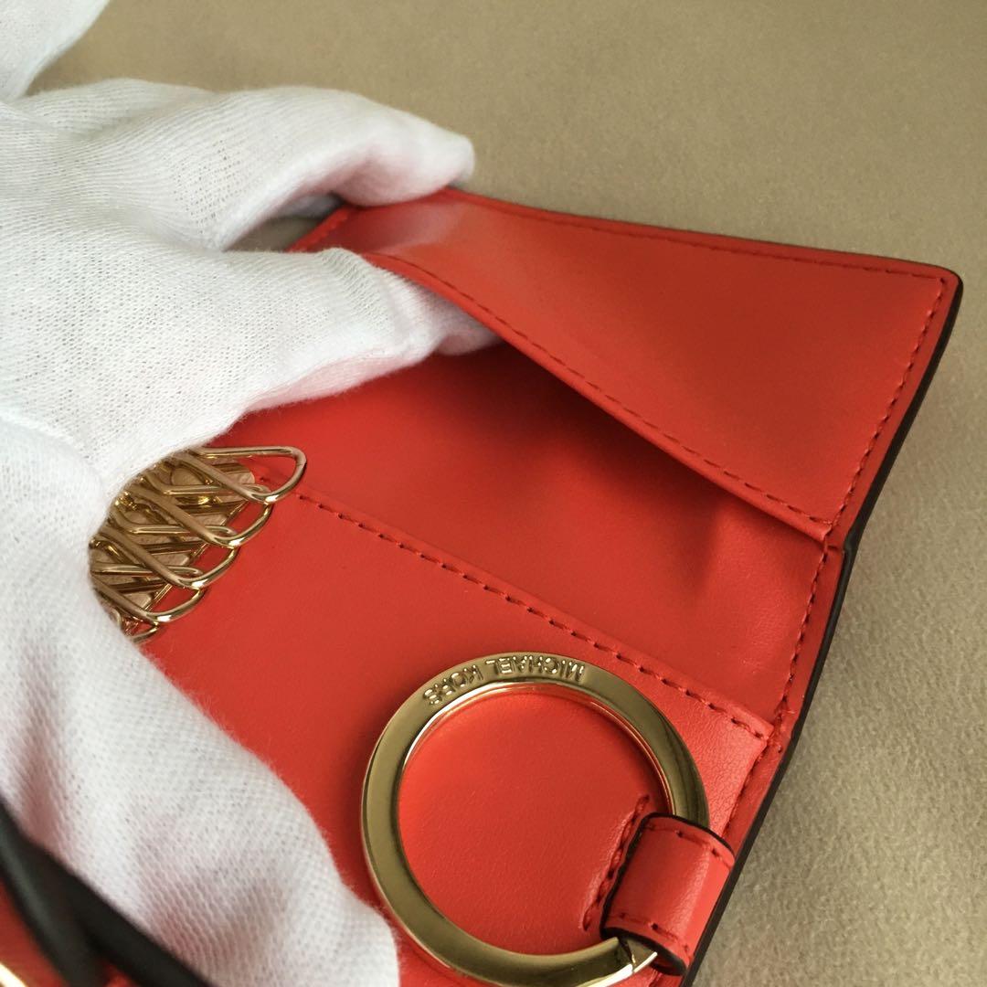 新品 マイケルコース MICHEAL KORS レッド キーケース 財布