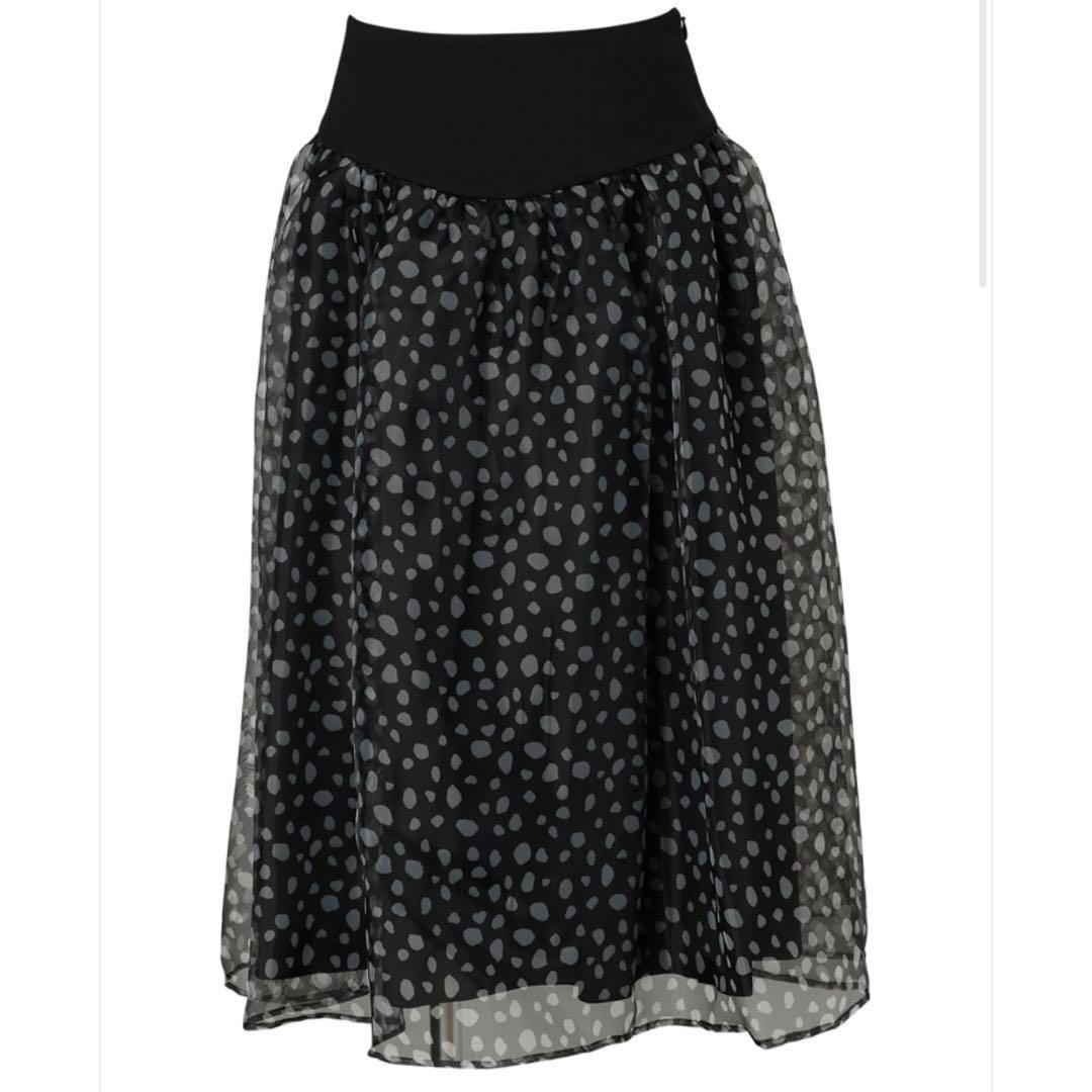 BORDERS at BALCONY 膝丈スカート　ブラック　38