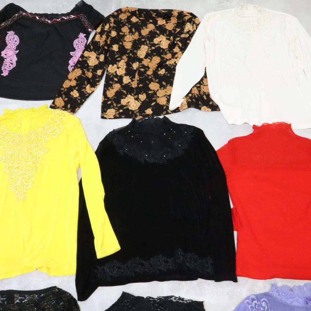 【美品 社交ダンス衣装 レッスン着 30点 セットまとめ売り】ブラウス トップス