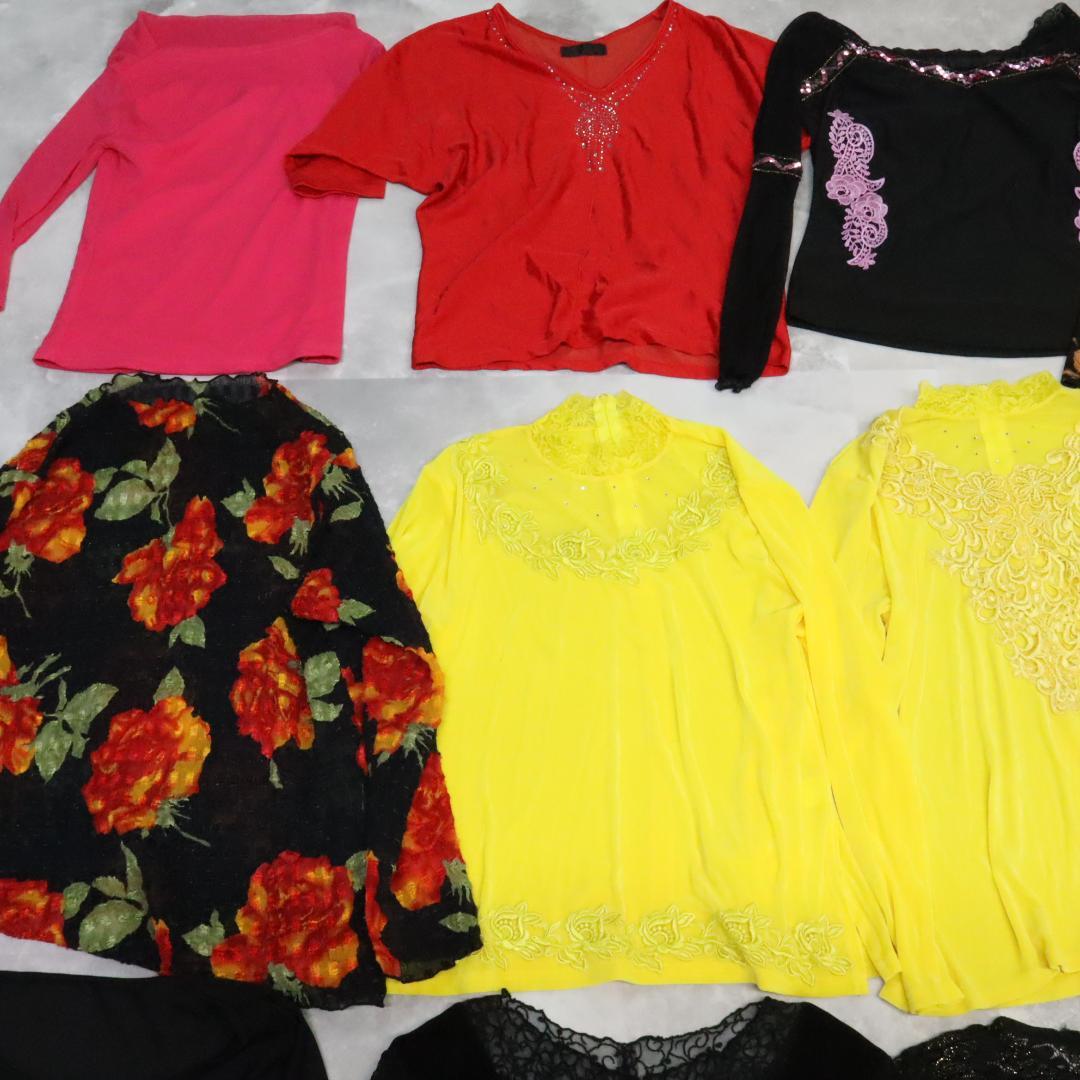【美品 社交ダンス衣装 レッスン着 30点 セットまとめ売り】ブラウス トップス