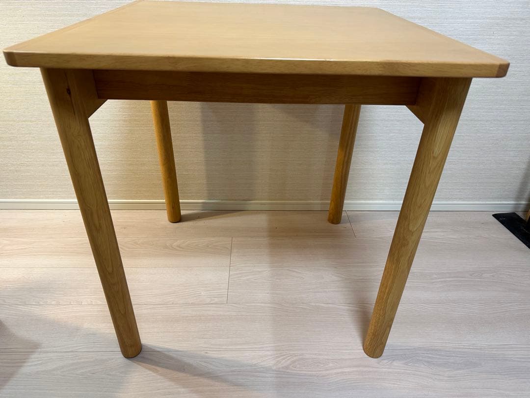 無印良品 木製テーブル 70×70cm ラバーウッド材 ナチュラル