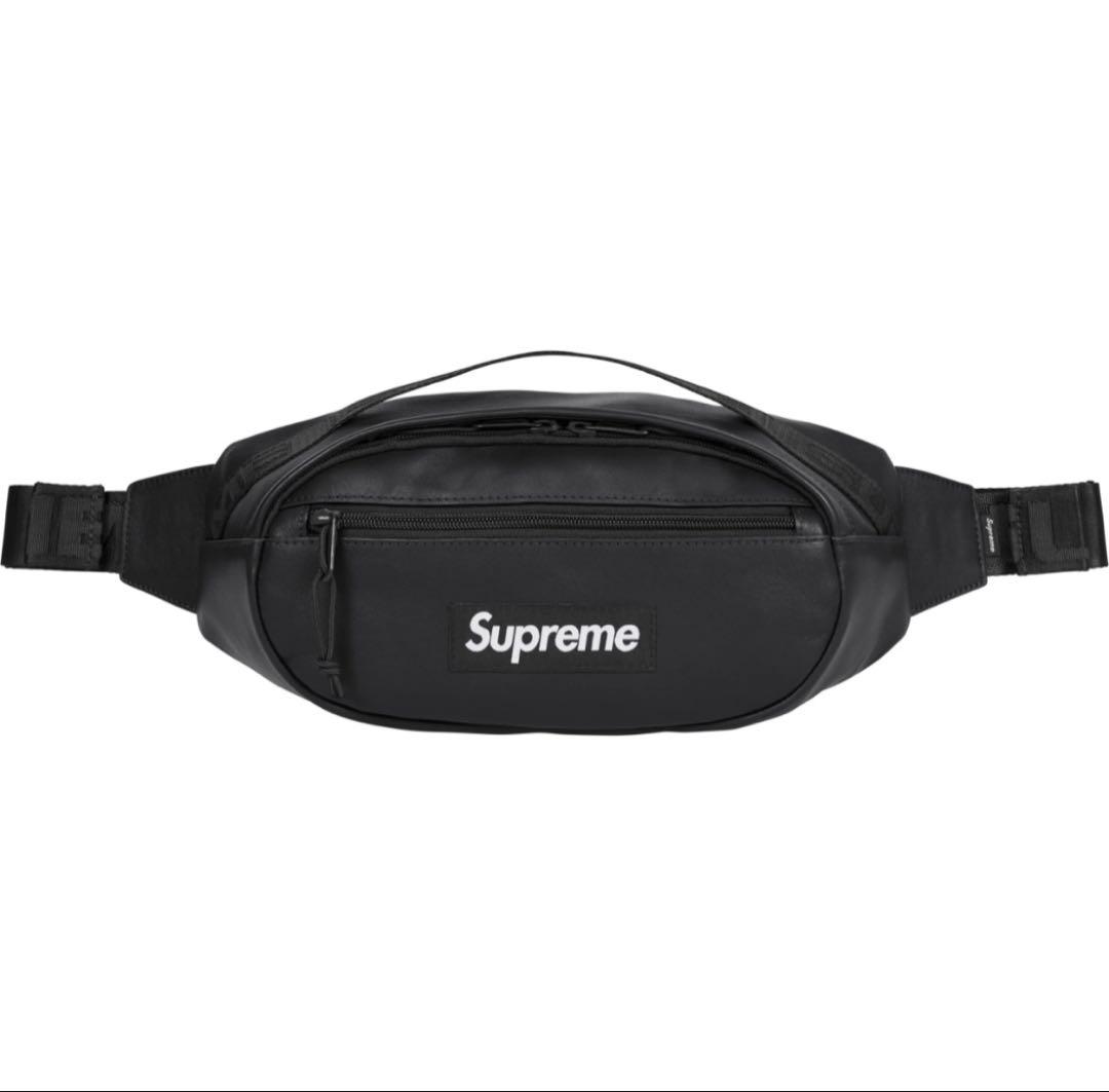 Supreme Leather Waist Bag ブラック レザー ショルダー