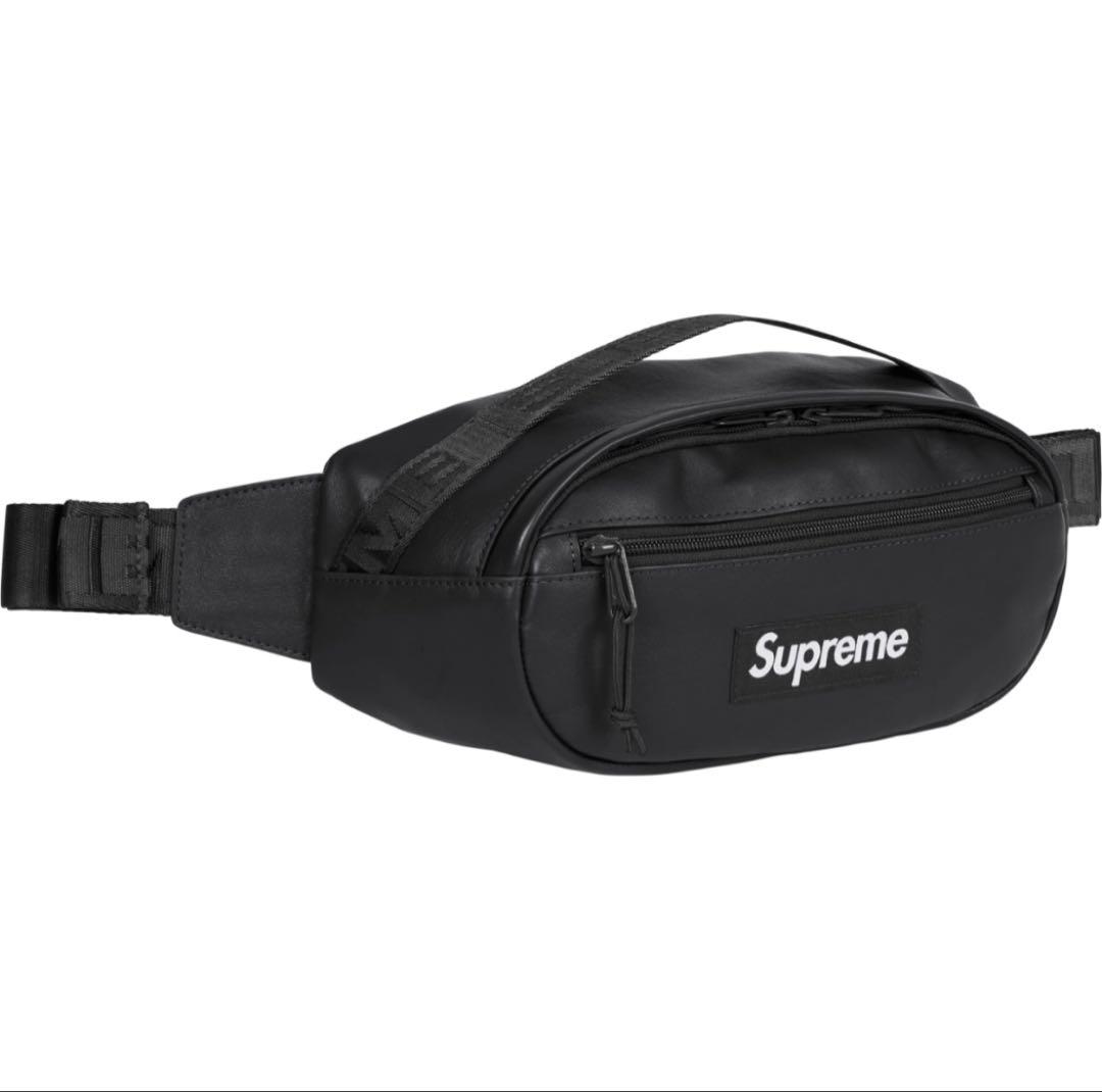 Supreme Leather Waist Bag ブラック レザー ショルダー