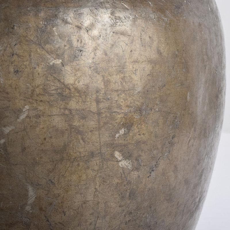 くろむ様専用 古錫 鮎銅銘 大茶壷 茶心壷 重さ約1711g M R8997H