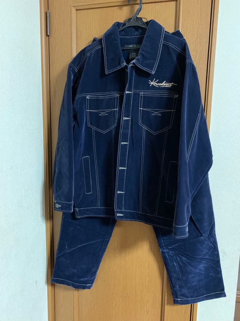 美品 KNOCK OUT ノックアウト ベロアセットアップ - メルカリ