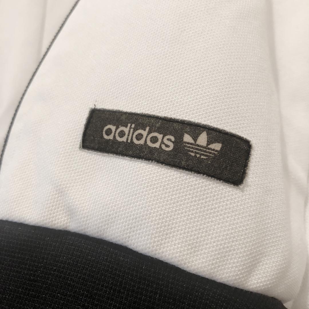 【白黒配色】80~90s adidas アディダス トラックジャケット ホワイト