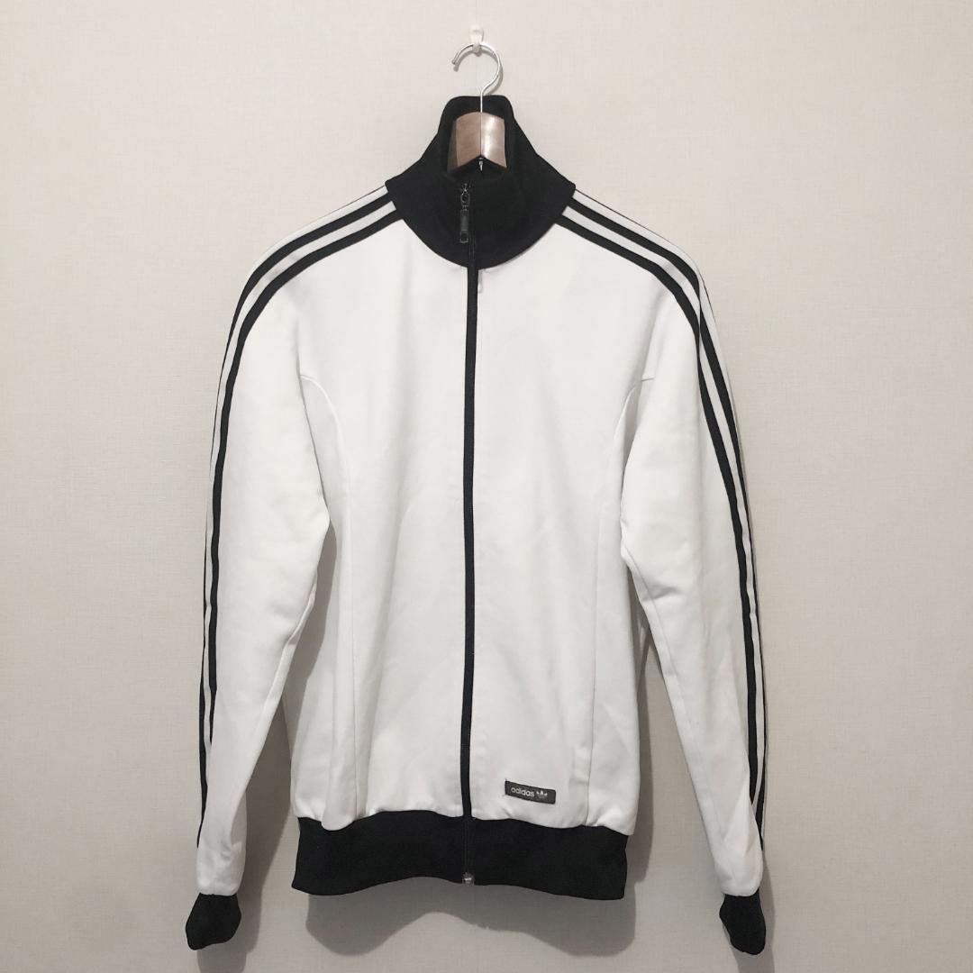 【白黒配色】80~90s adidas アディダス トラックジャケット ホワイト
