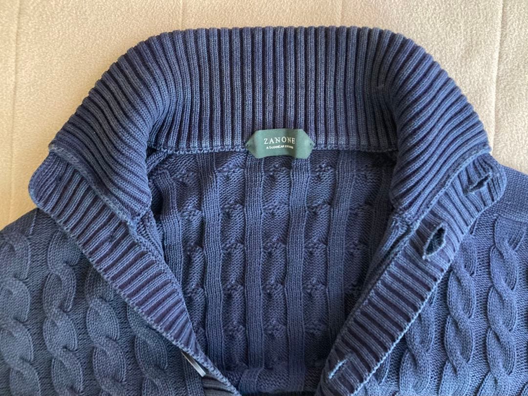 ZANONE コットン CHIOTO キョート ケーブル 後染め ネイビー 46
