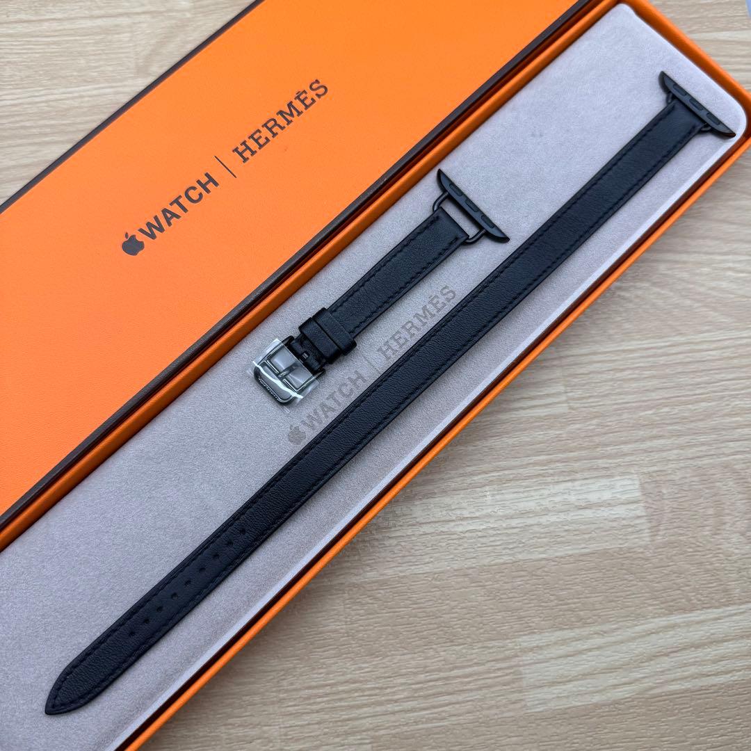 2199 Apple Watch エルメス　ブラック　ドゥブルトゥール　二重　黒