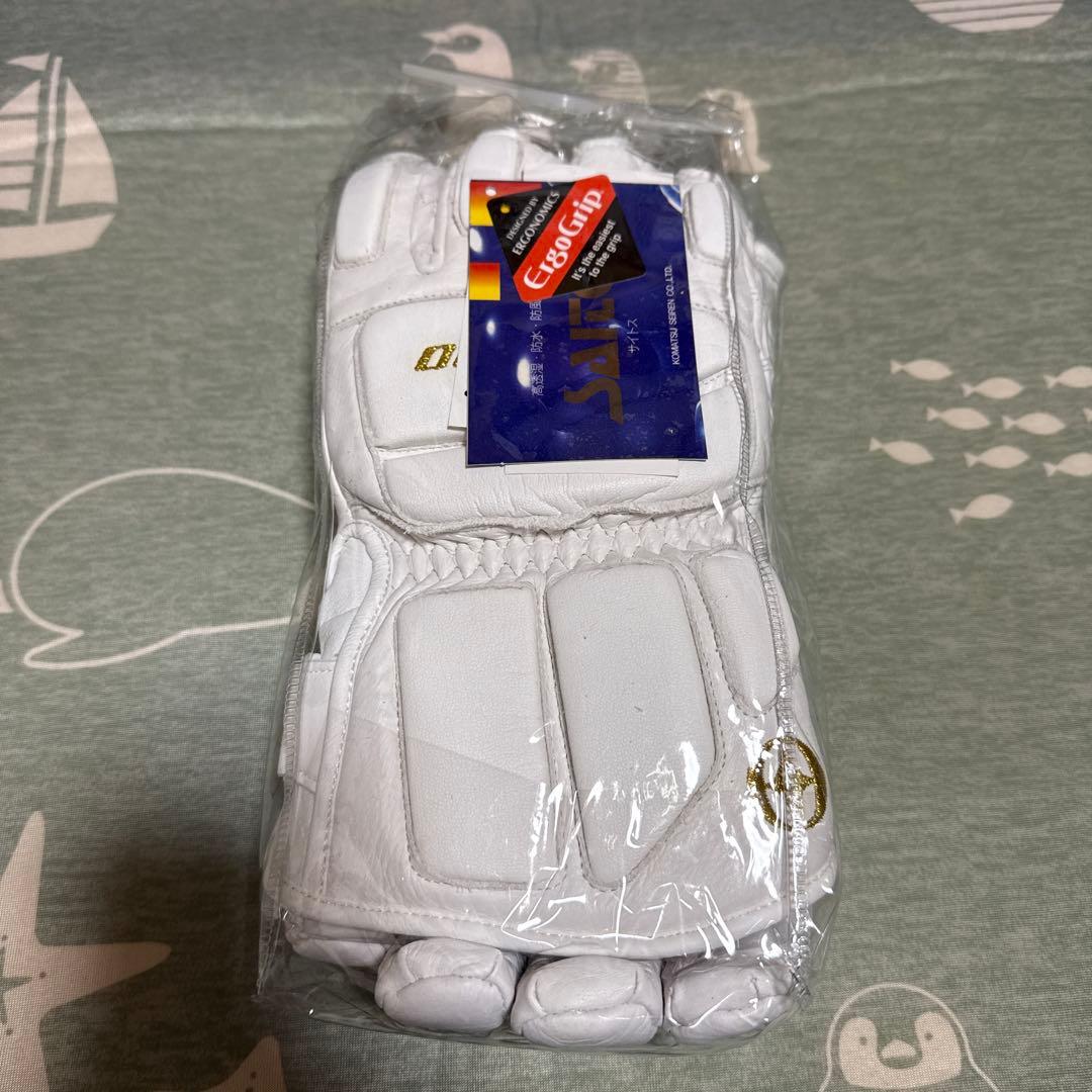 OGASAKA GT/W エルゴグリップ グローブ Oサイズ ホワイト／ゴールド