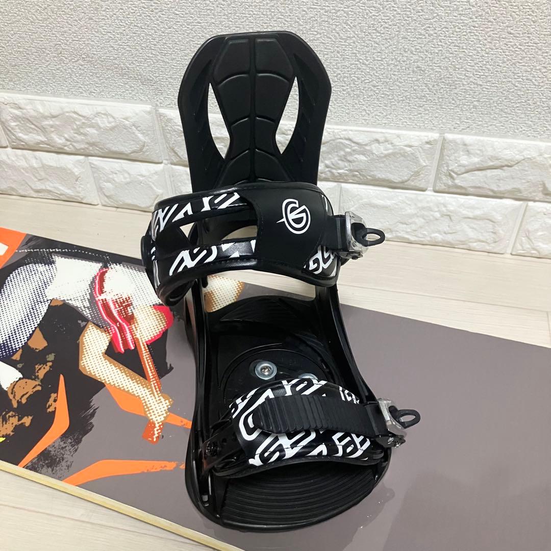 【良品】バック付/Atomic TRIARCアトミックスノーボードセットバインL