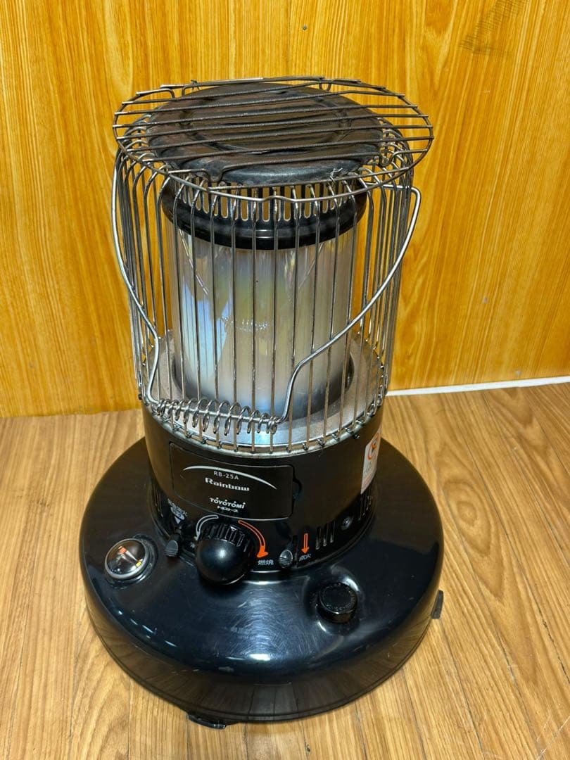 TOYOTOMI Rainbow RB-25A 石油ストーブ 黒 安全ガード付き