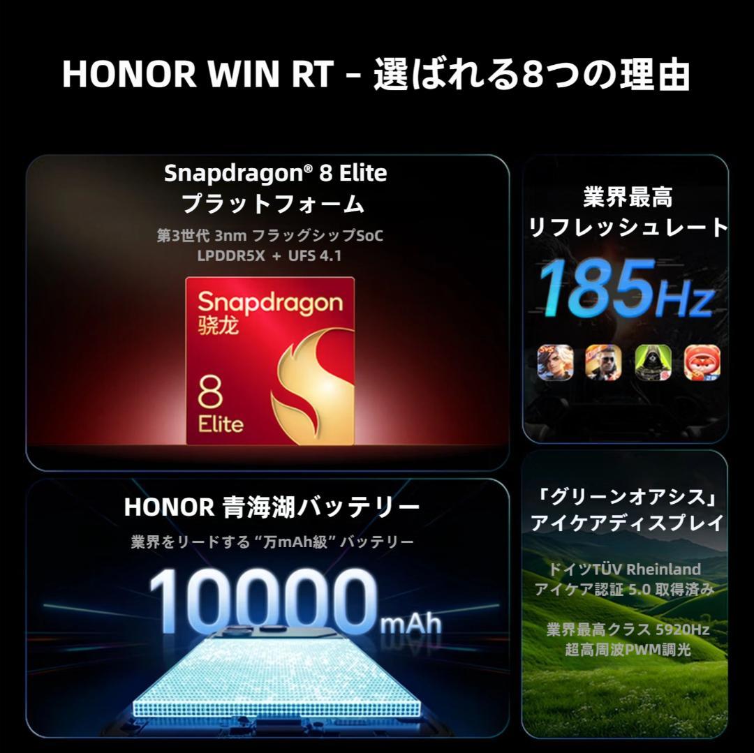 【新品未開封】HONOR WIN RT 12GB/256GB ホワイト 中国版