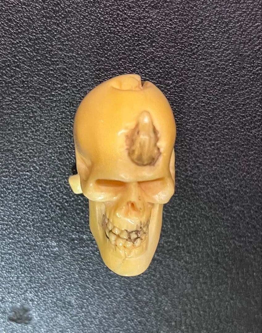 激レア！骸骨根付け 鼠 骨製 スカル 髑髏 時代物 アンティーク 古山 ボーン