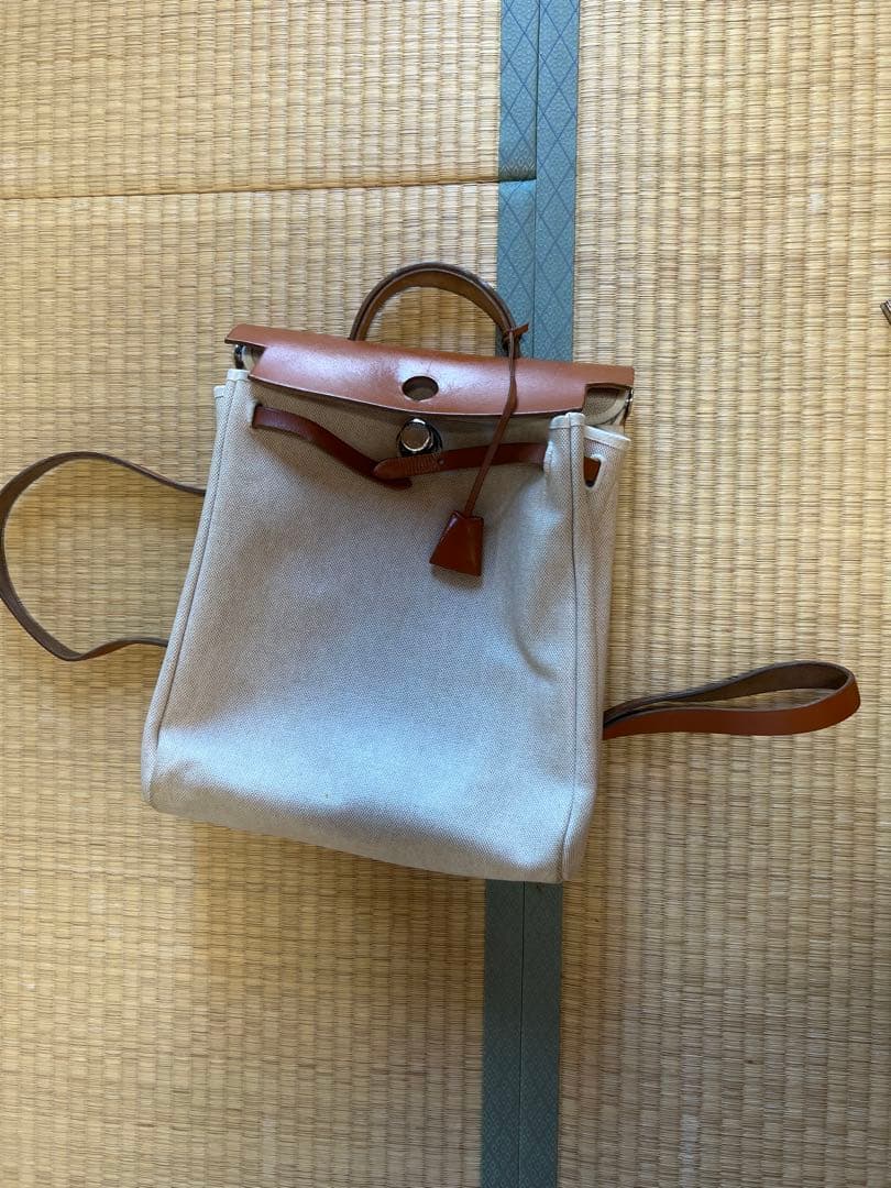 HERMES Backpack エールバッグ リュック C刻印 ベージュ