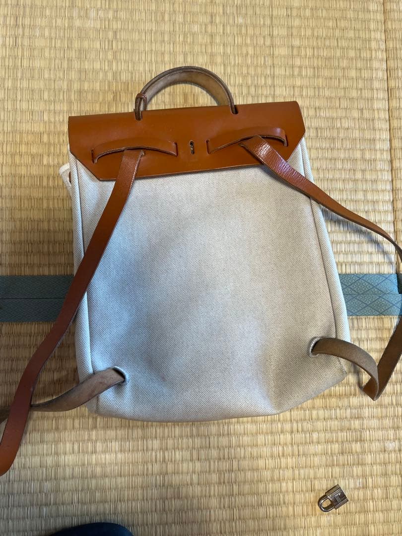 HERMES Backpack エールバッグ リュック C刻印 ベージュ