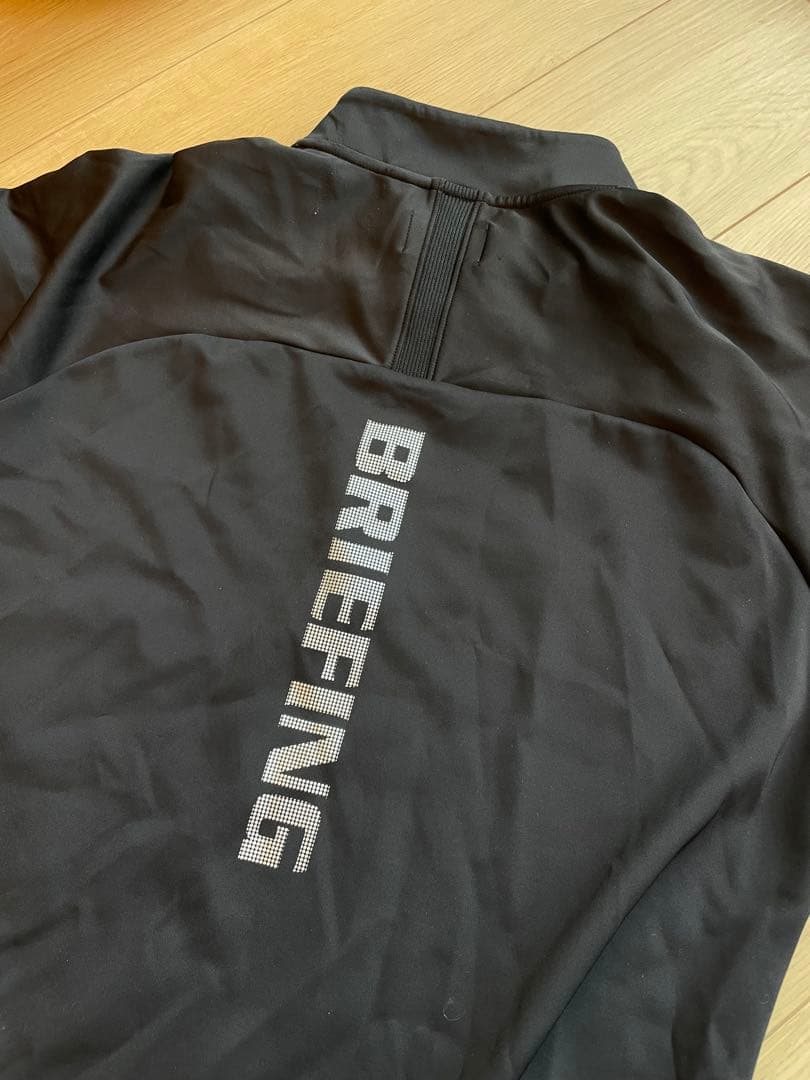 BRIEFING ハーフジップトップスス　ブラック　L