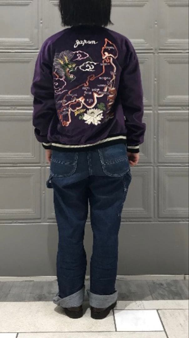 東洋エンタープライズ リバーシブルスカジャン別珍 BEAMS BOY別注 刺繍