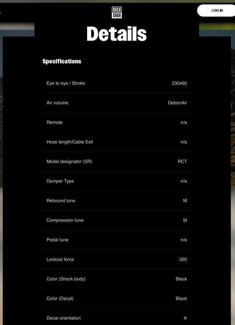 パーツ RockShox Super Deluxe RCT RS-SDLX-RCT-A1