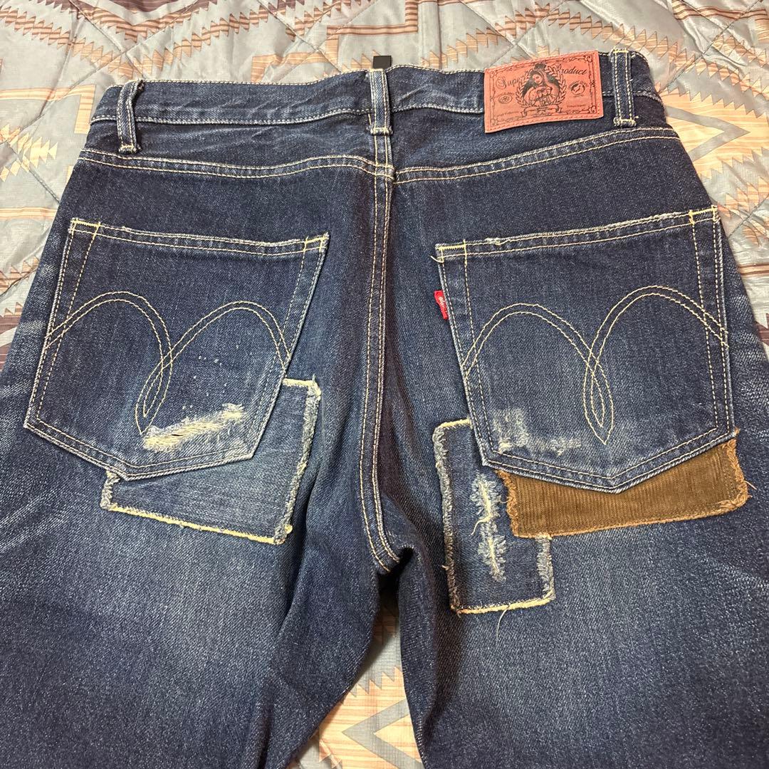 glamb グラム パッチワークデニム M セルビッチ 赤耳