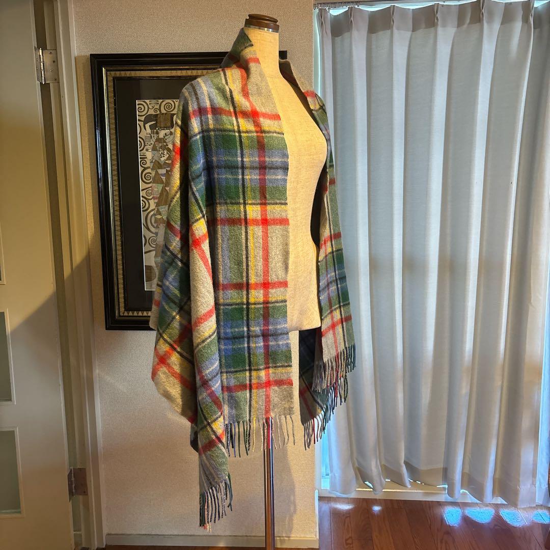 ジョシュアエリス 美品 ショール マフラー カシミヤ100 チェック
