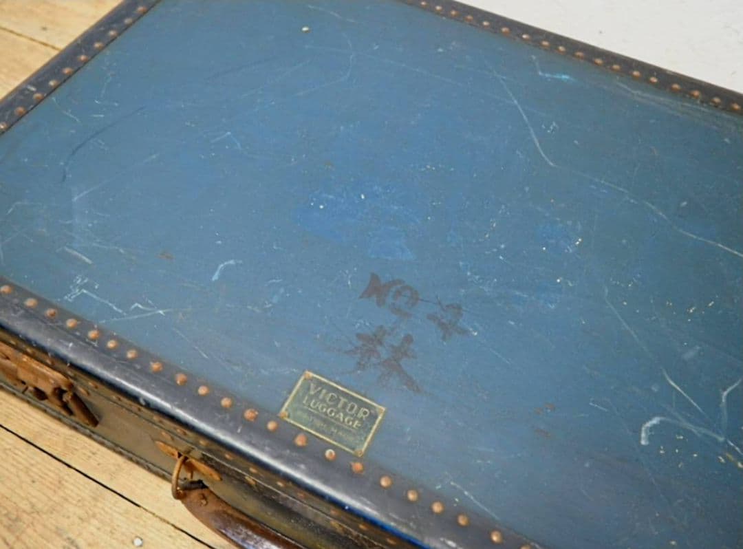 1037 ヴィンテージ トランク バック カバン 収納ケース オブジェ レトロ