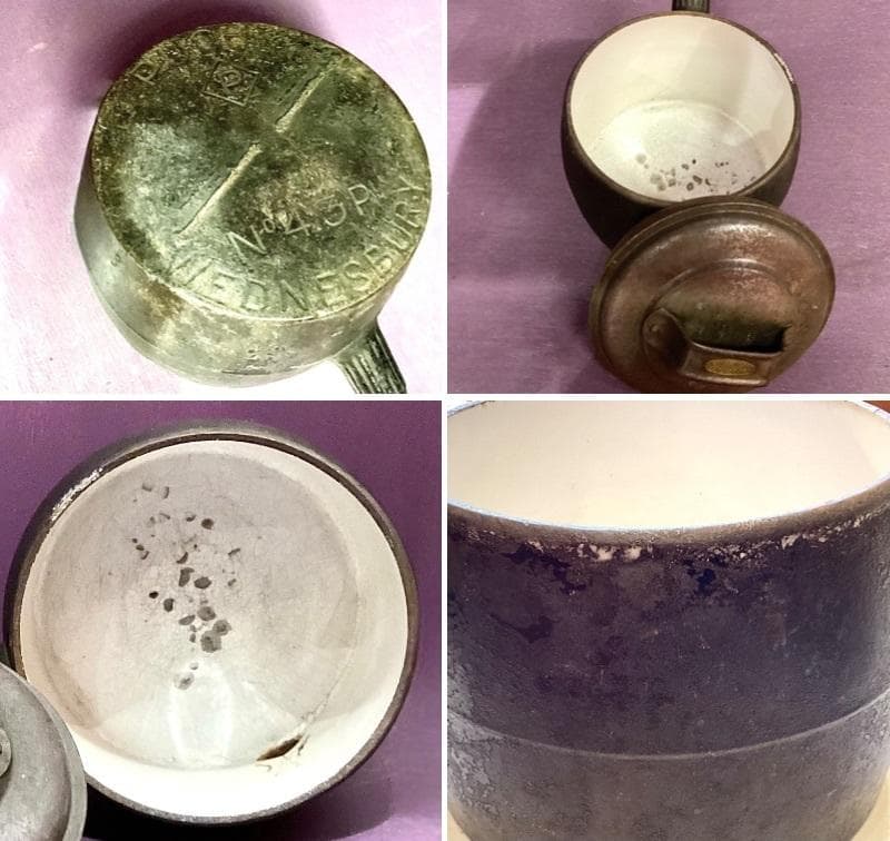 ★E.PUGH&Co 鉄製ホーロー鍋 イギリス製 ヴィンテージ アウトドア