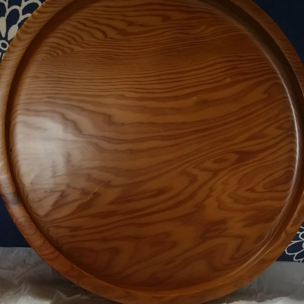 屋久杉　丸盆　木製くり抜き　インテリア工芸品 世界遺産 銘木 貴重 神秘的　鑑賞