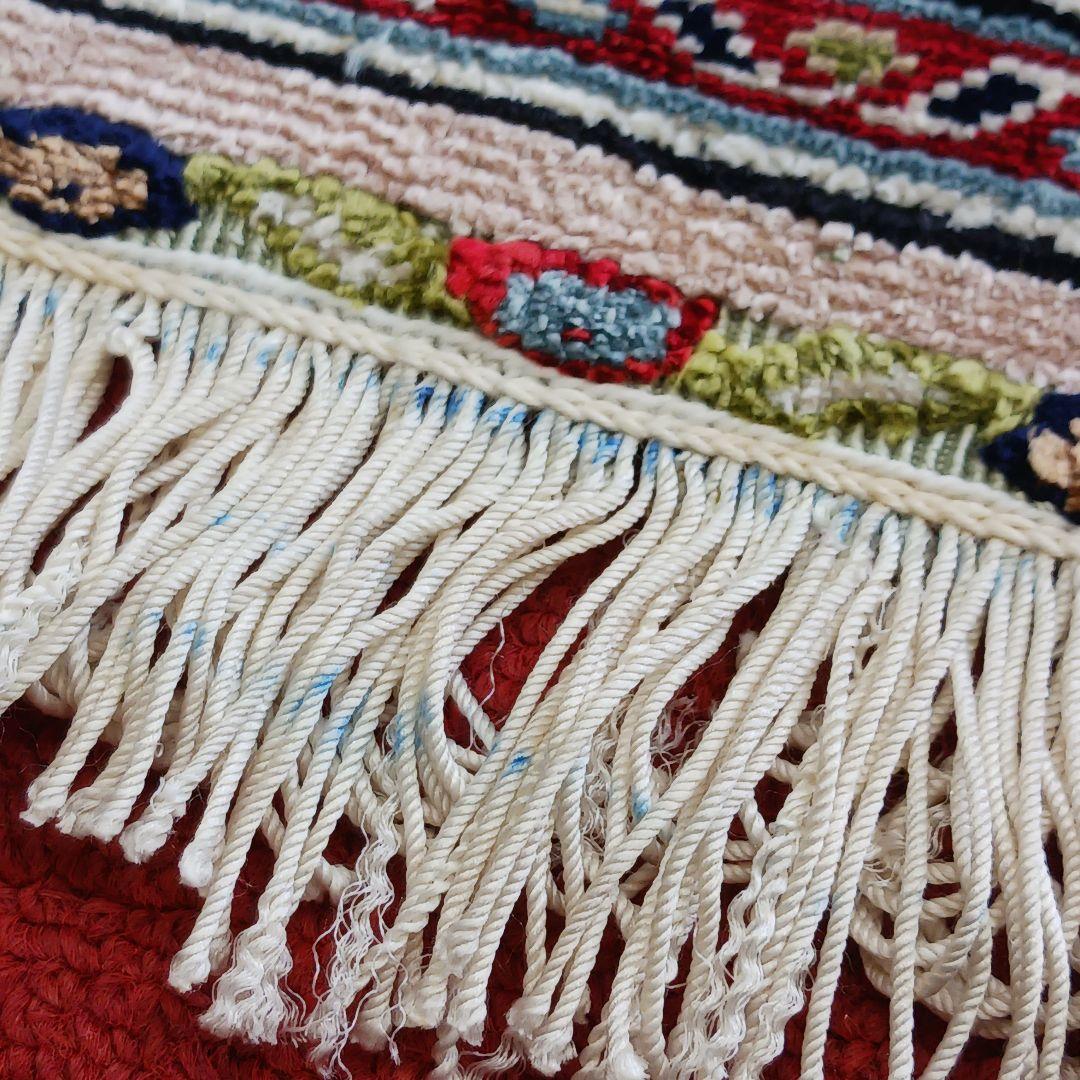 Y2733 トルコ絨毯 カイセリ シルク100% 手織り 45×36㎝