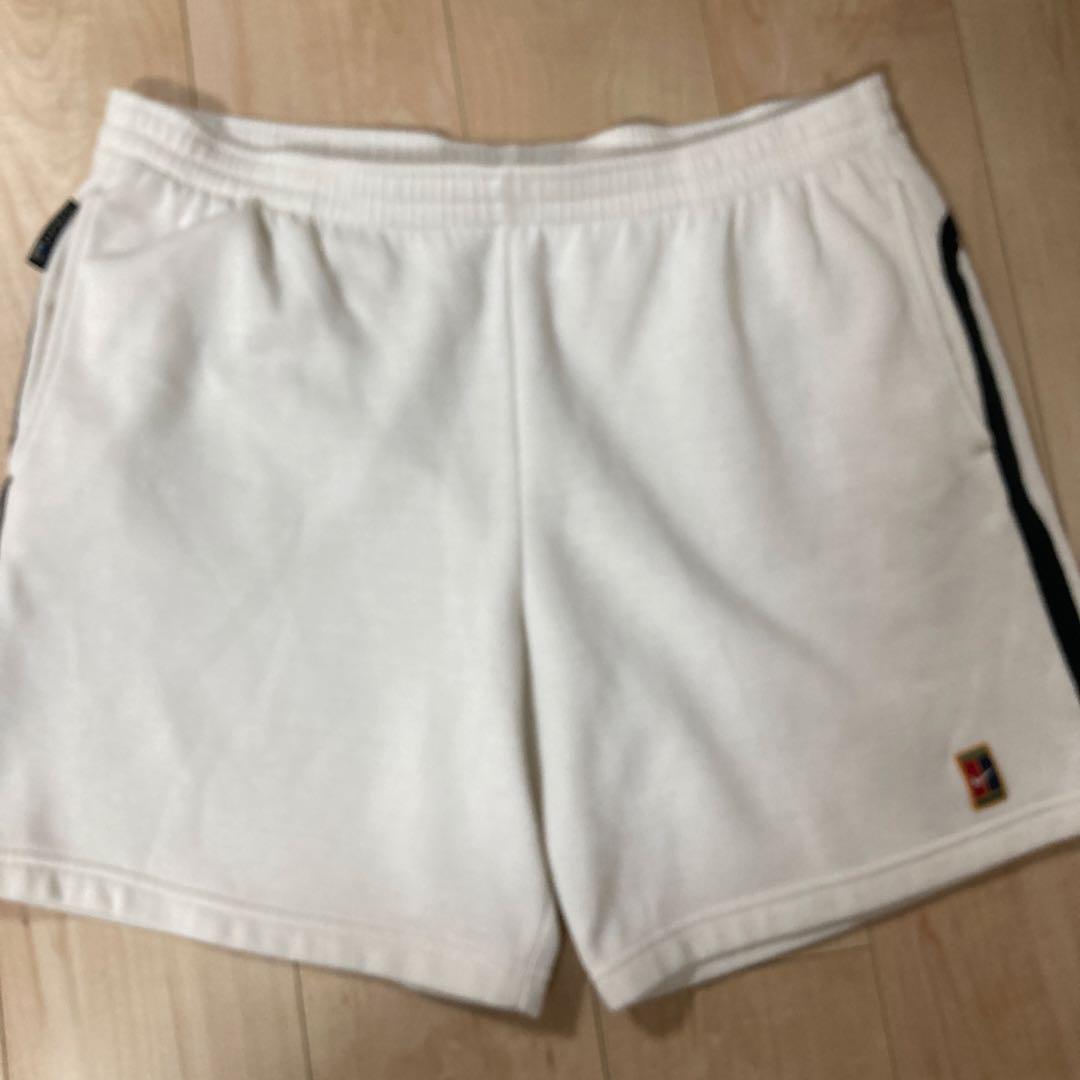 超激レア‼︎90sNIKEテニスロゴ刺繍ホワイトスウェットパンツ L size